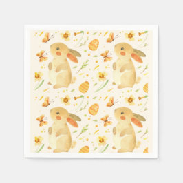Osterhase und Schmetterlinge Serviette