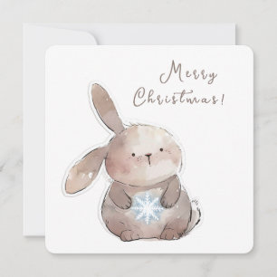Osterhase und Schneeflocke, personalisiert Einladung