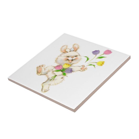 Osterhase und Tulpen Fliese (Seite)