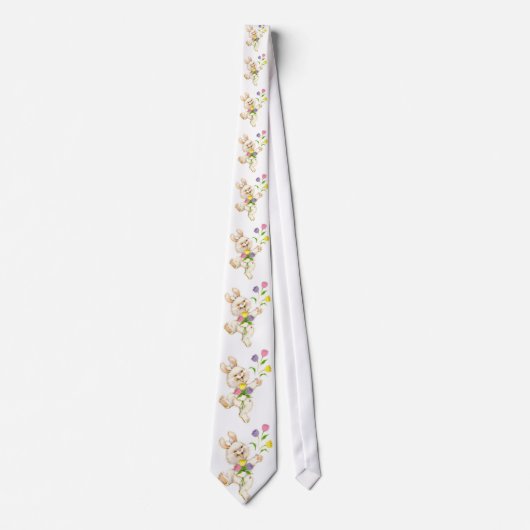 Osterhase und Tulpen Krawatte (Vorderseite)