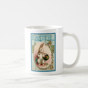 Osterhase Vintage-Illustration Reproduktion Kaffeetasse