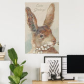 Osterhase Vintage Poster (Heimbüro)