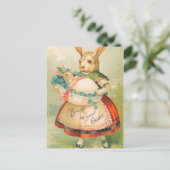 Osterhase Vintage Postkarte (Stehend Vorderseite)