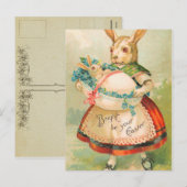 Osterhase Vintage Postkarte (Vorne/Hinten)