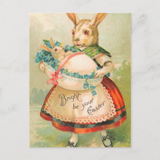 Osterhase Vintage Postkarte (Vorderseite)