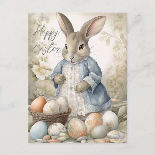 Osterhase Vintage Postkarte (Vorderseite)