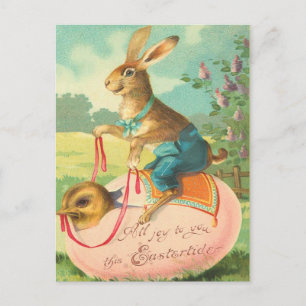 Osterhase Vintage Postkarte