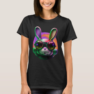 Osterhase vor coolen Ostern Kaninchen Bunnies 4 T-Shirt