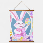 Osterhase Wandteppich Mit Holzrahmen (Vorderseite 2)