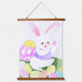 Osterhase Wandteppich Mit Holzrahmen (Vorderseite)