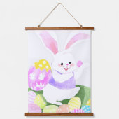 Osterhase Wandteppich Mit Holzrahmen (Vorderseite 2)