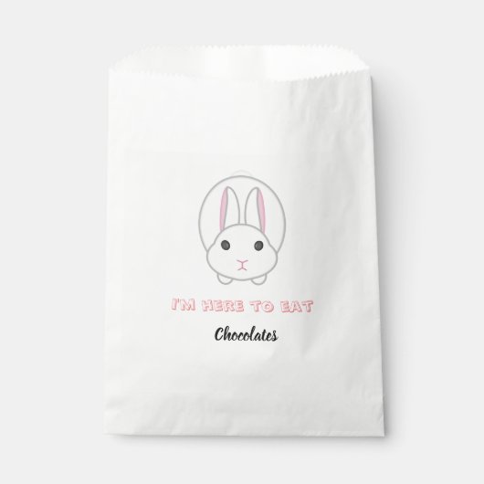 Osterhase warte Schokolade zu essen Geschenktütchen (Vorderseite)