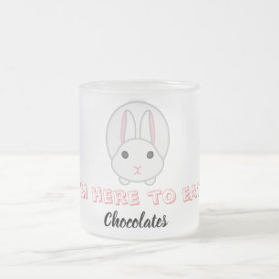 Osterhase warte Schokolade zu essen Mattglastasse