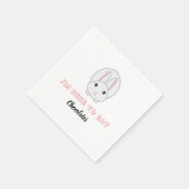 Osterhase warte Schokolade zu essen Serviette (Ecke)