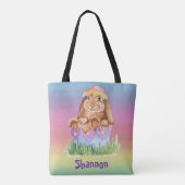 Osterhase Wasserfarbe Kinder Tasche (Rückseite)
