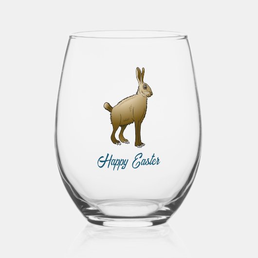 Osterhase Weinglas Ohne Stiel (Vorderseite)
