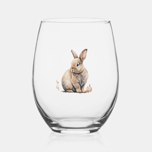 Osterhase Weinglas Ohne Stiel (Vorderseite)
