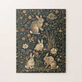 Osterhase William Morris Art & Craft Stil Chic Puzzle