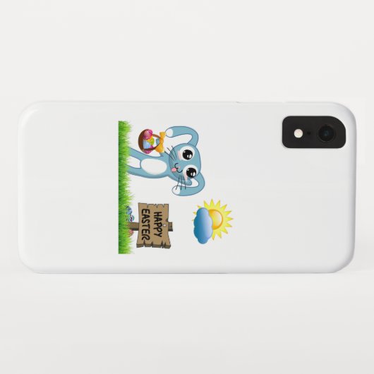 Osterhase wünscht ein frohes Ostern Case-Mate iPhone Hülle (Rückseite (Horizontal))