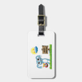 Osterhase wünscht ein frohes Ostern Gepäckanhänger (Vorderseite vertikal)