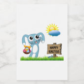 Osterhase wünscht ein frohes Ostern Lebensmitteletikett (Einzelnes Label)