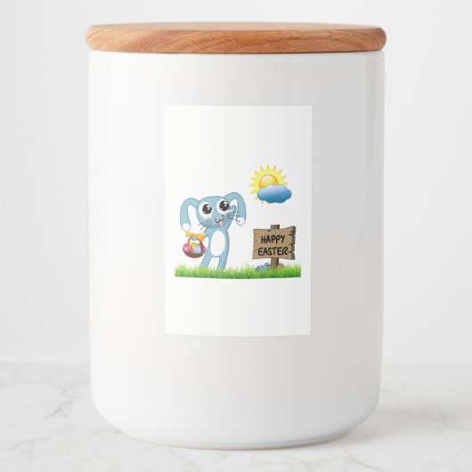 Osterhase wünscht ein frohes Ostern Lebensmitteletikett (Vorderseite)