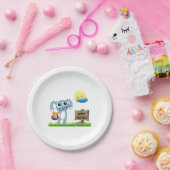 Osterhase wünscht ein frohes Ostern Pappteller (Party)
