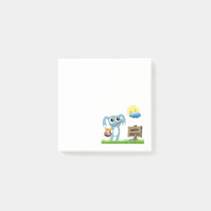 Osterhase wünscht ein frohes Ostern Post-it Klebezettel