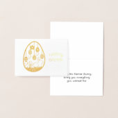 Osterhase wünscht Gold Foil Card Folienkarte (Anzeige)