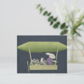 Osterhase Zepplin Postkarte (Stehend Vorderseite)