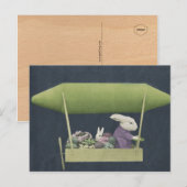 Osterhase Zepplin Postkarte (Vorne/Hinten)