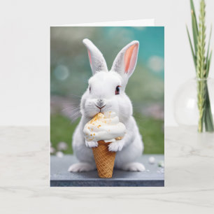 Osterhase zu essen Eiskrem Karte