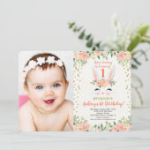 Osterhase zum Geburtstag Einladungen und Sahne (Stehend Vorderseite)