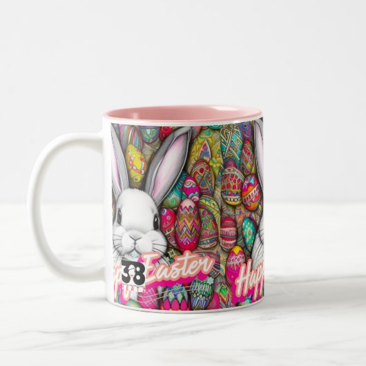 Osterhase Zweifarbige Tasse (Links)