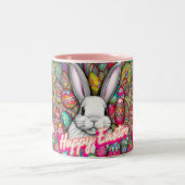 Osterhase Zweifarbige Tasse (Mittel)