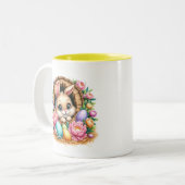 Osterhase  zweifarbige tasse (Vorderseite Links)