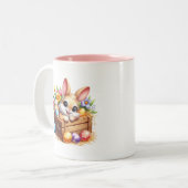 Osterhase zweifarbige tasse (Vorderseite Links)