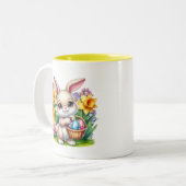 Osterhase zweifarbige tasse (Vorderseite Links)