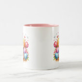 Osterhase zweifarbige tasse (Mittel)