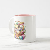 Osterhase zweifarbige tasse (Vorderseite Links)