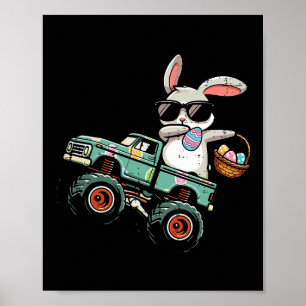 Osterhasen-Abb auf Monster-Lkw-Boys Kinder-Todle Poster