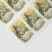 Osterhasen am Sonnenaufgang Seidenpapier (Ausschnitt)