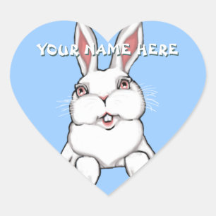 Osterhasen-Aufkleber Benutzerdefinierte Oster-Aufk Herz-Aufkleber