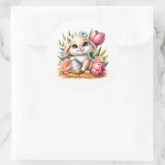 Osterhasen-Aufkleber Runder Aufkleber (Tasche)