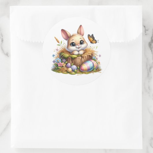 Osterhasen-Aufkleber Runder Aufkleber (Tasche)