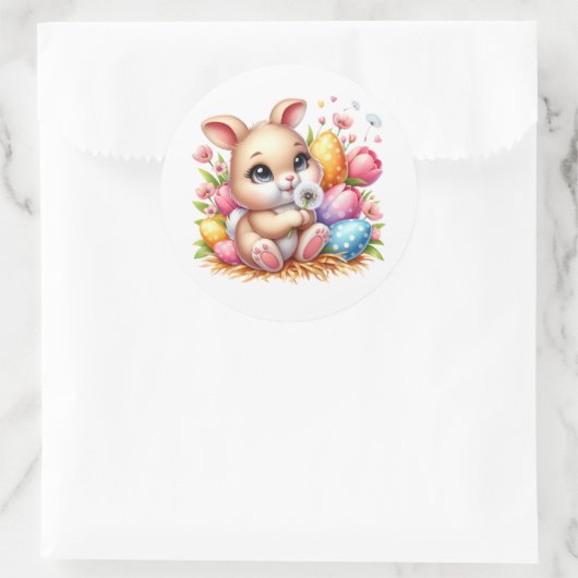 Osterhasen-Aufkleber Runder Aufkleber (Tasche)