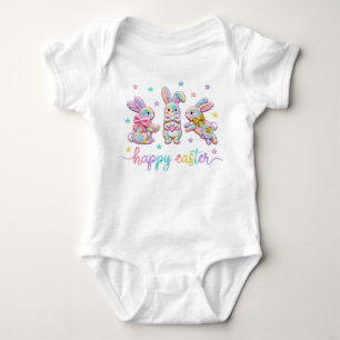 Osterhasen aus Pastell-Simulated-Yarn Baby Strampler