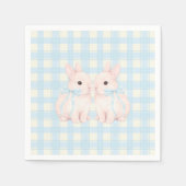 Osterhasen aus rosa Marshmallow Serviette (Vorderseite)