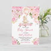 Osterhasen-Babyparty-Einladungs-Dusche Einladung (Stehend Vorderseite)