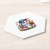 Osterhasen Baseball Rabbit Ostereier Baseball Untersetzer (angewinkelt)